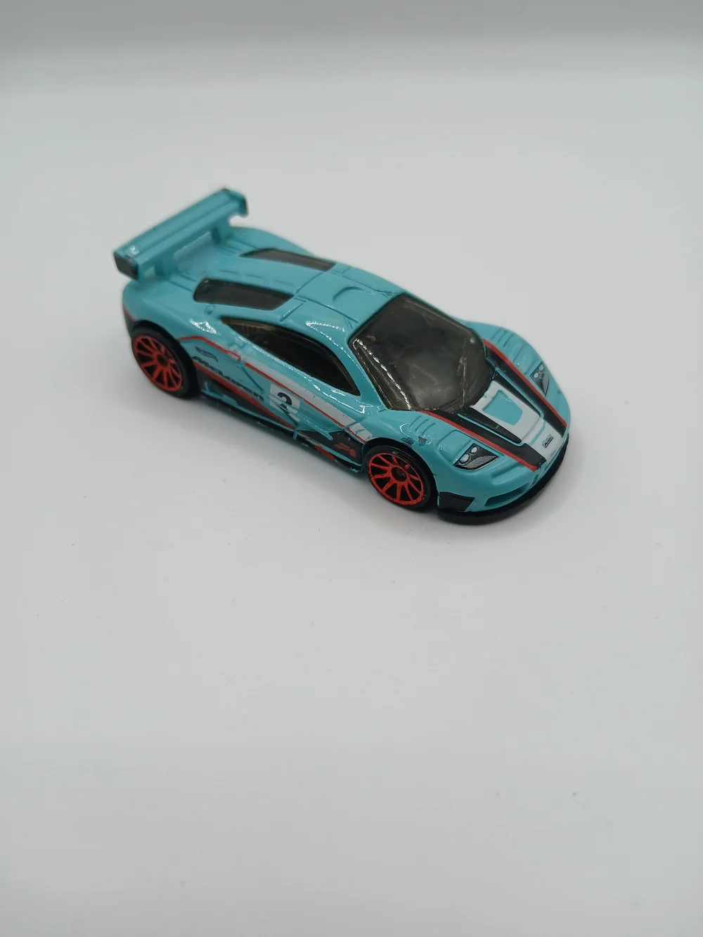 2022 HOT WHEELS McLAREN F1 GTR RETRO RACERS 3/10 CYAN LIGHT BLUE -Loose
